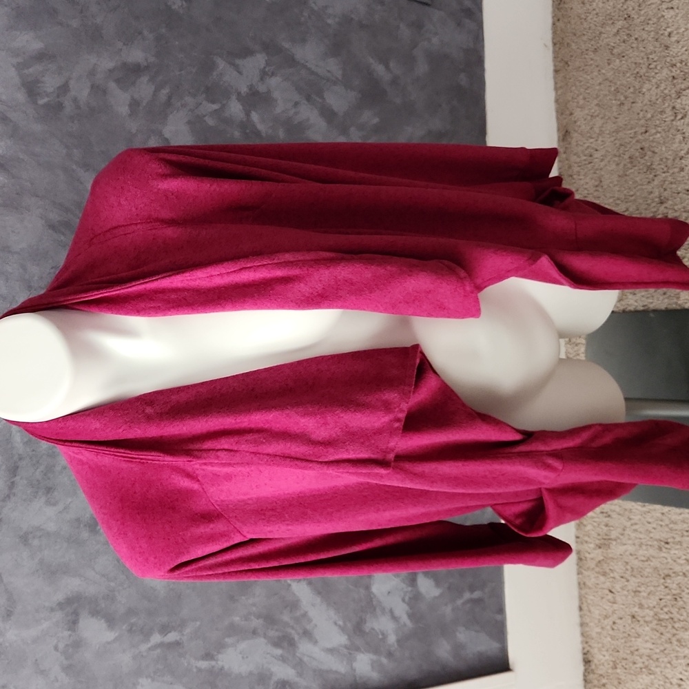 Jones New York Fushia Long Sleeve Overshirt Sz XL